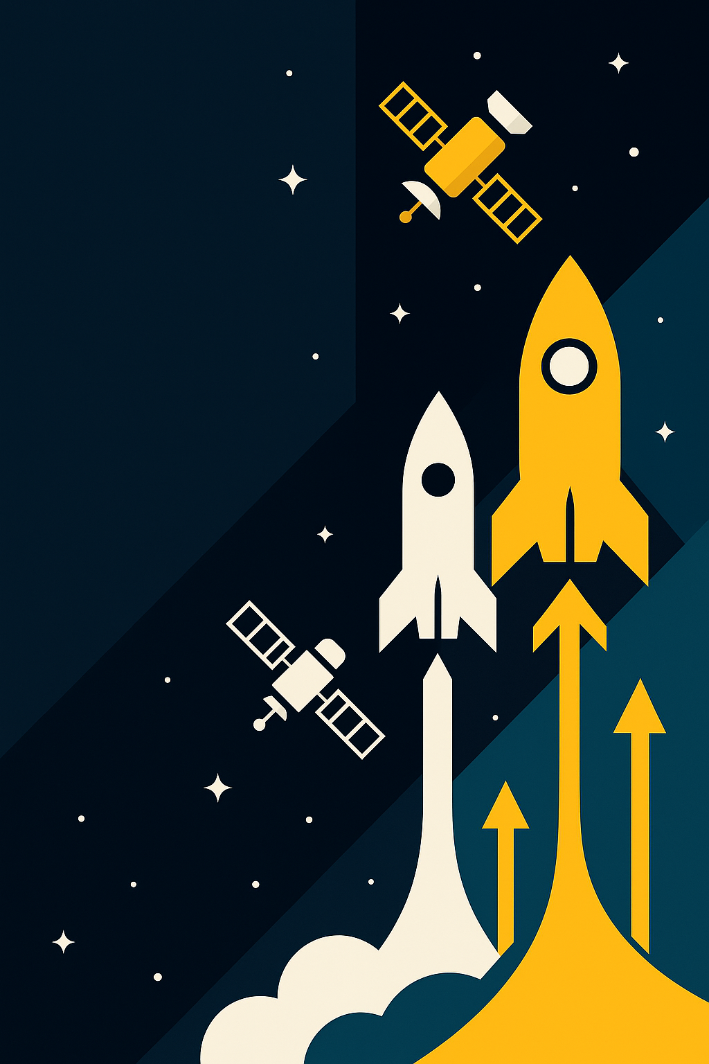 SpaceX rocket launch at dusk with dramatic lighting