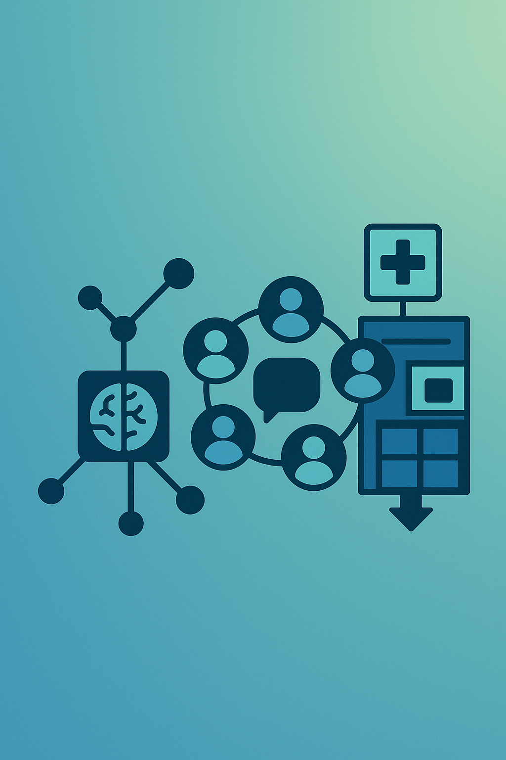 Healthcare AI dashboard illustration