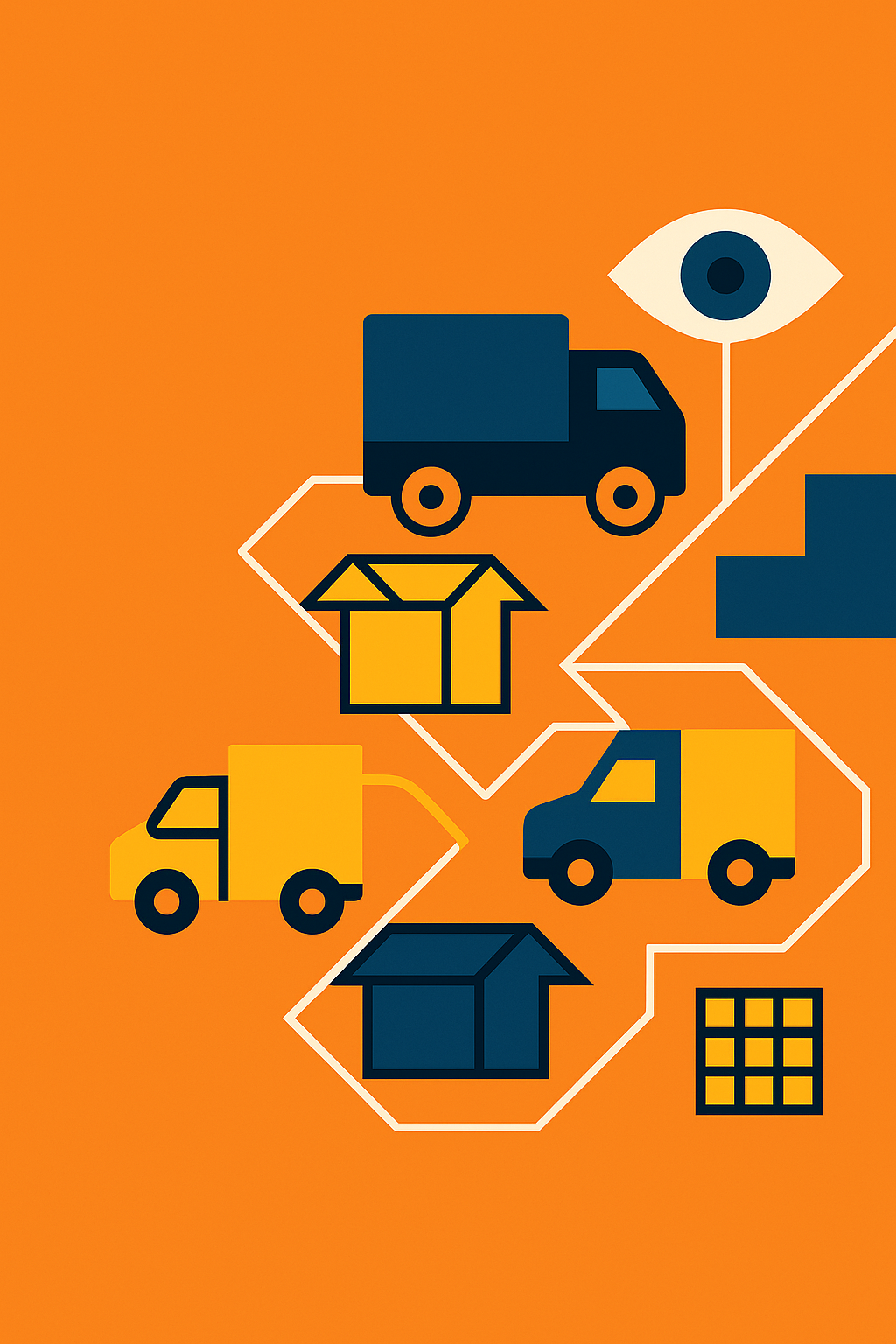 Moving truck in London street, removal services context