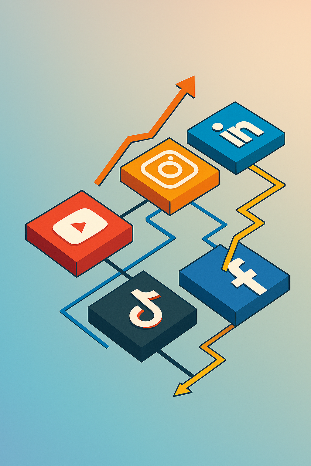 Social media platforms interface illustration