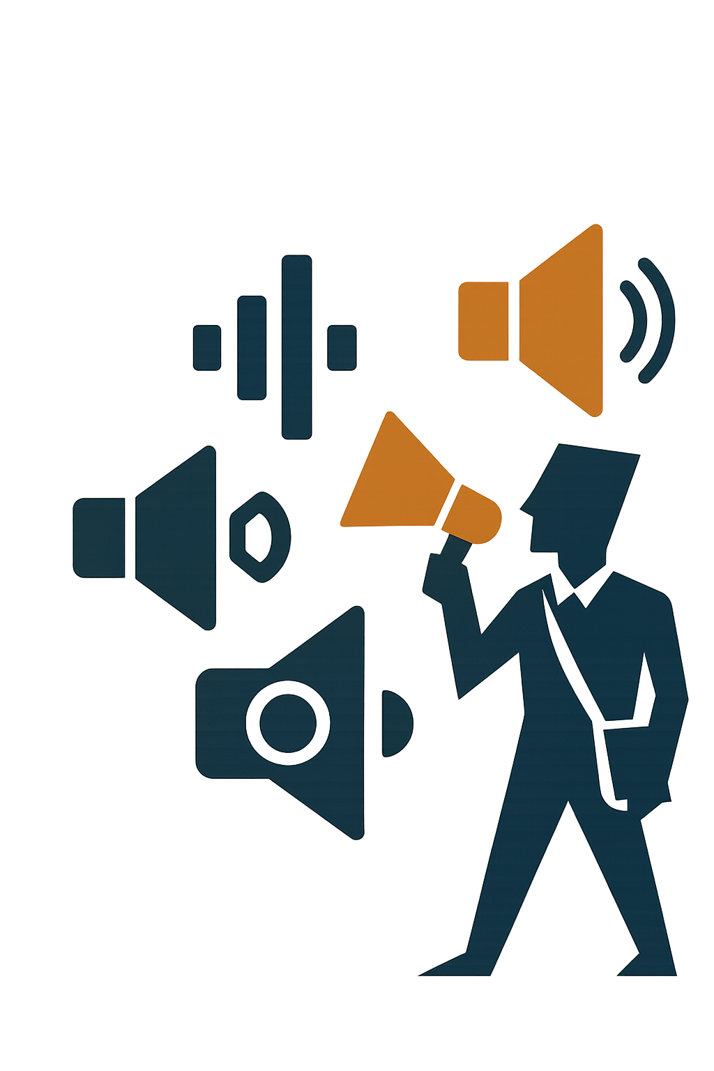 Tour and audio communication technology graphic