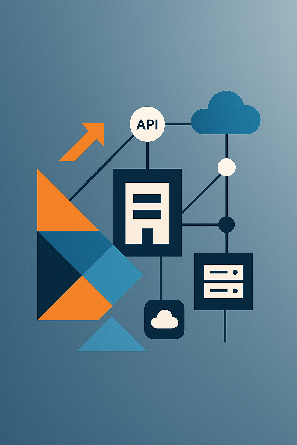 Illustration representing LLM integration platforms and tools