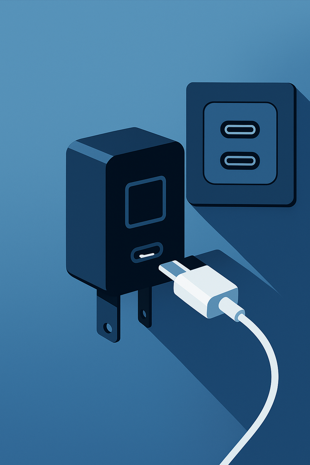 Illustration of 65W USB‑C wall outlet products