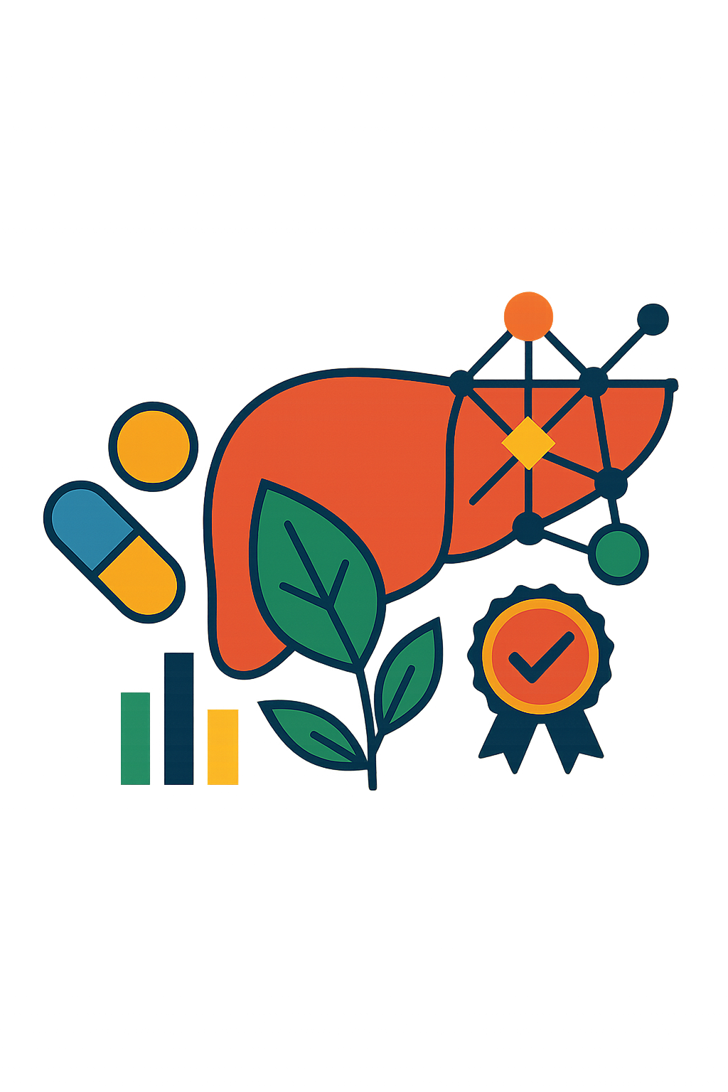 Bottles of leading liver protection supplements side-by-side