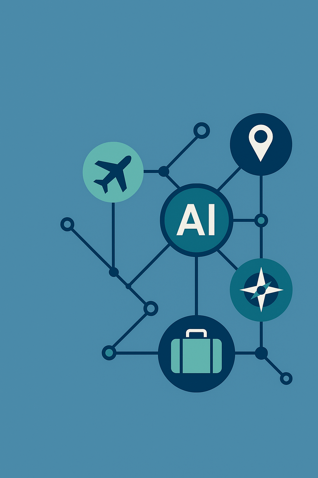 AI travel planning software illustration