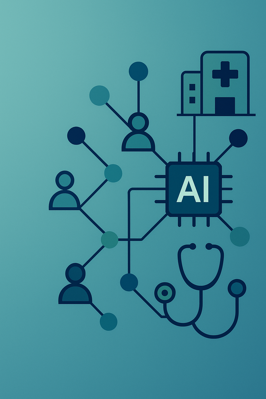 AI-native healthcare digital interface illustration
