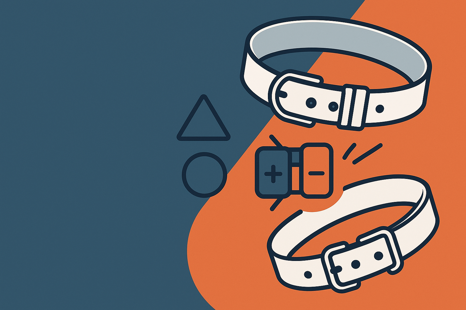 Banner showing pet collars with innovative magnetic buckles