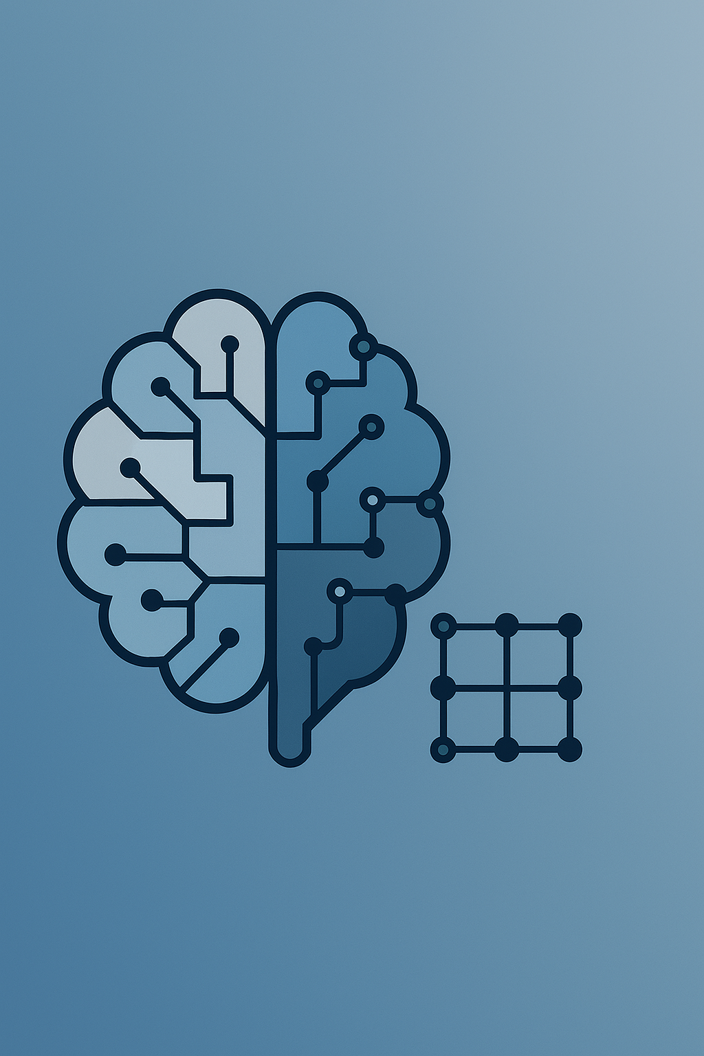 Abstract digital AI interface