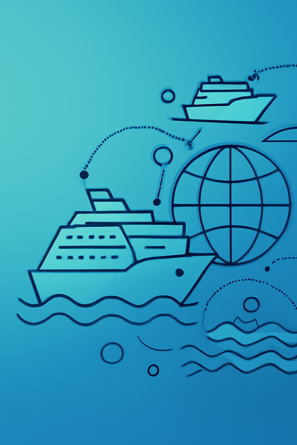 Cruise ship passing through a vibrant harbor at dusk.