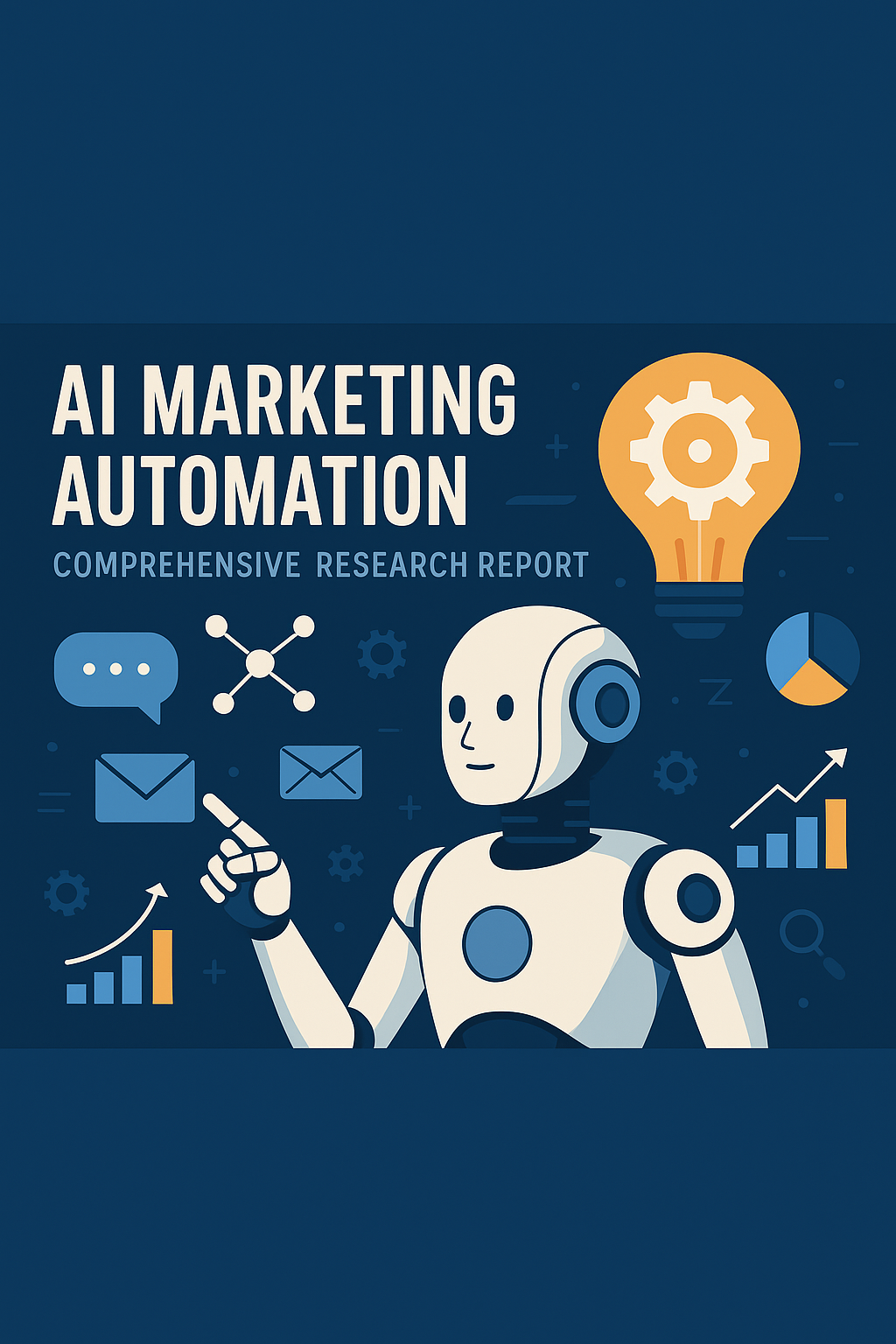 AI robot illustration representing marketing automation