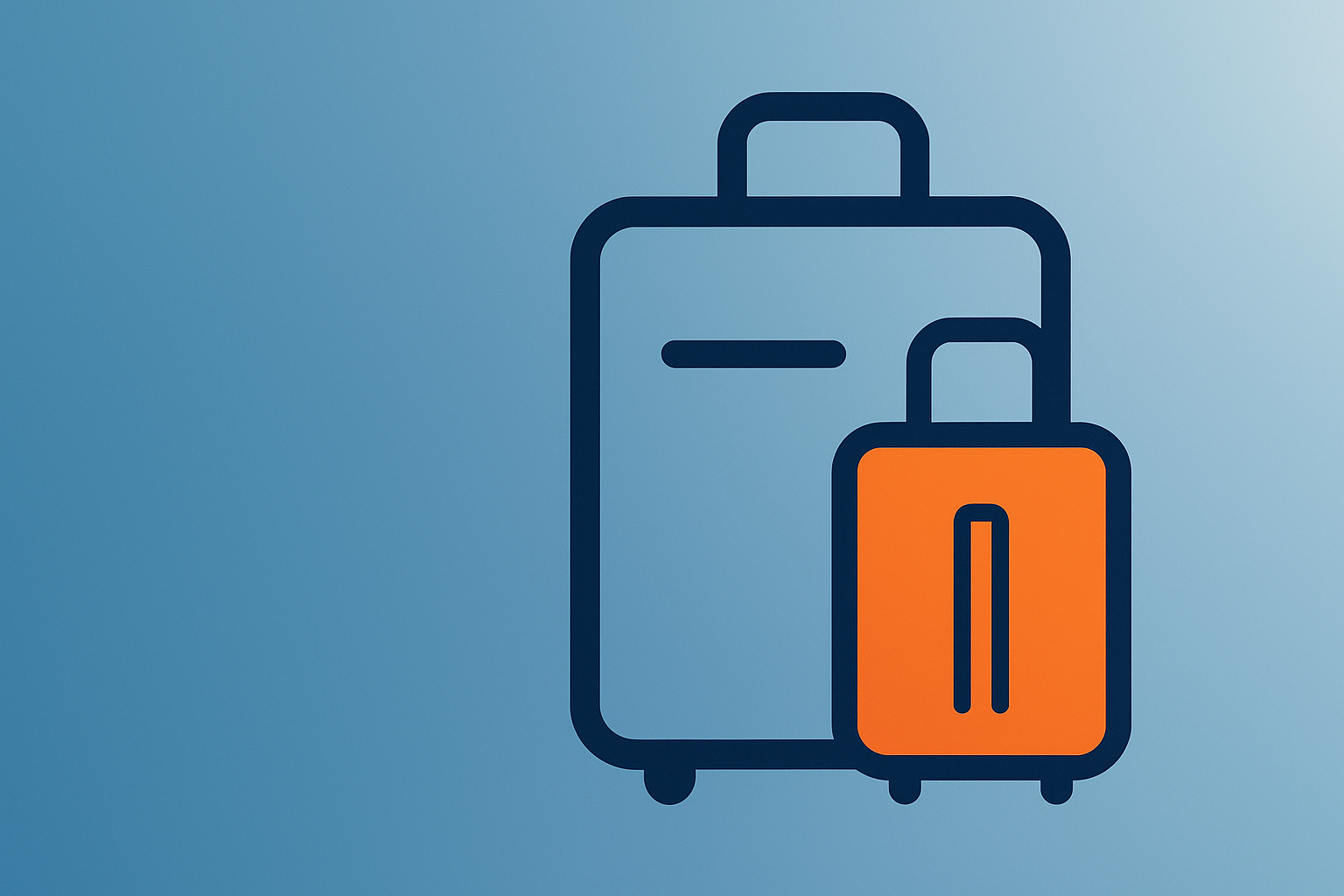 Suitcase market keyword research report banner, featuring luggage imagery