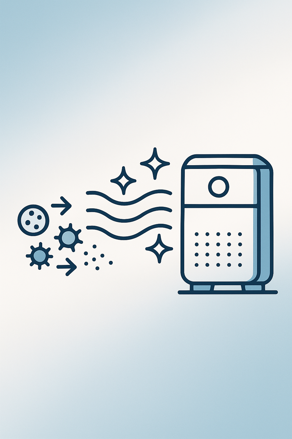 Various air purifiers for home use arranged together