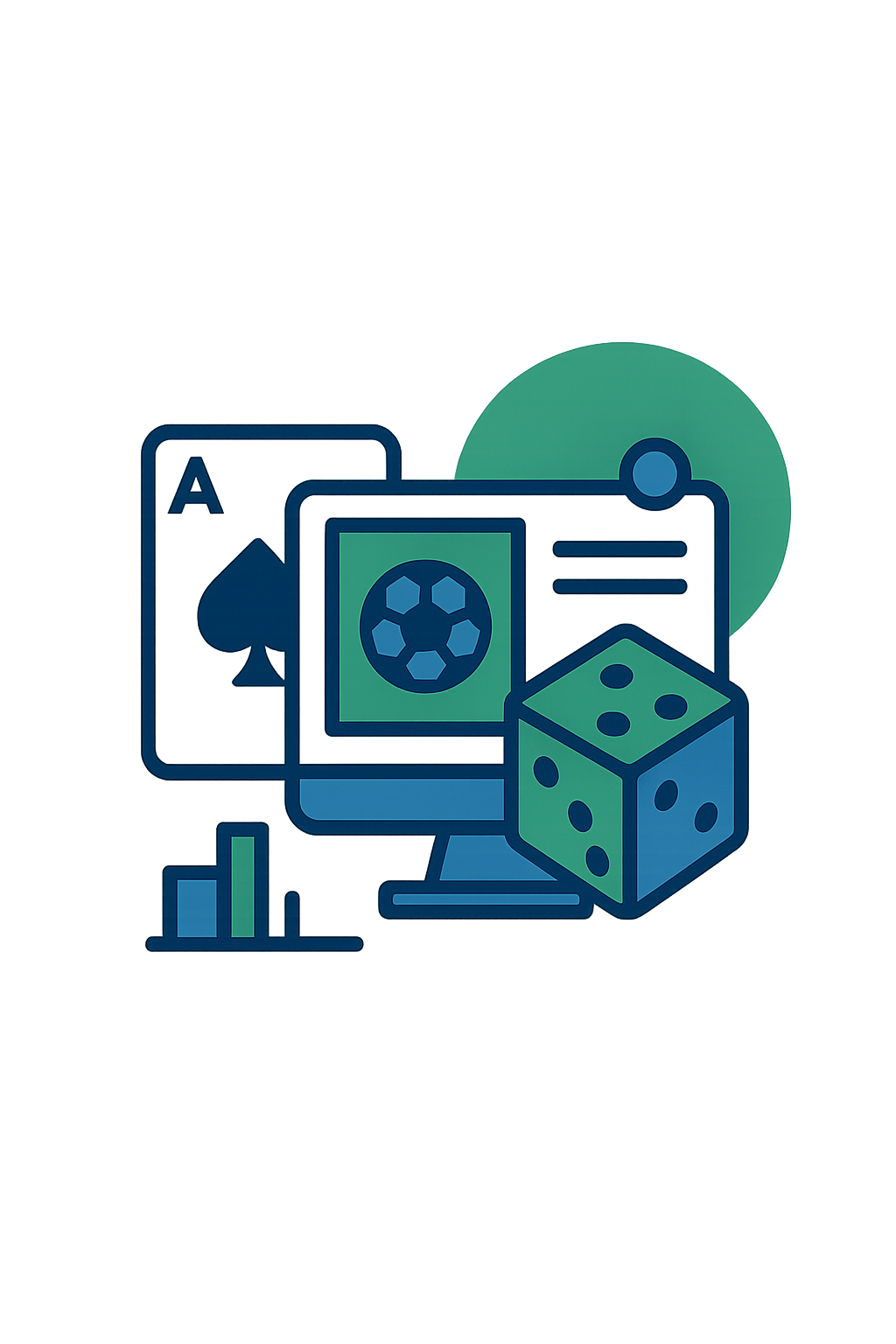 Online gambling platforms illustration