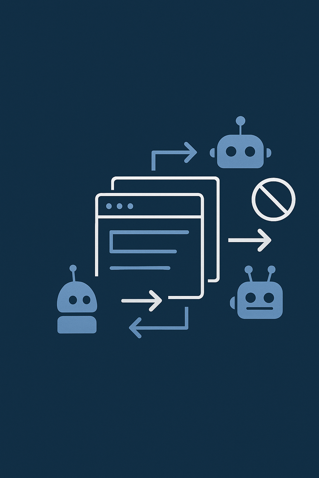 A digital illustration representing AI web policy