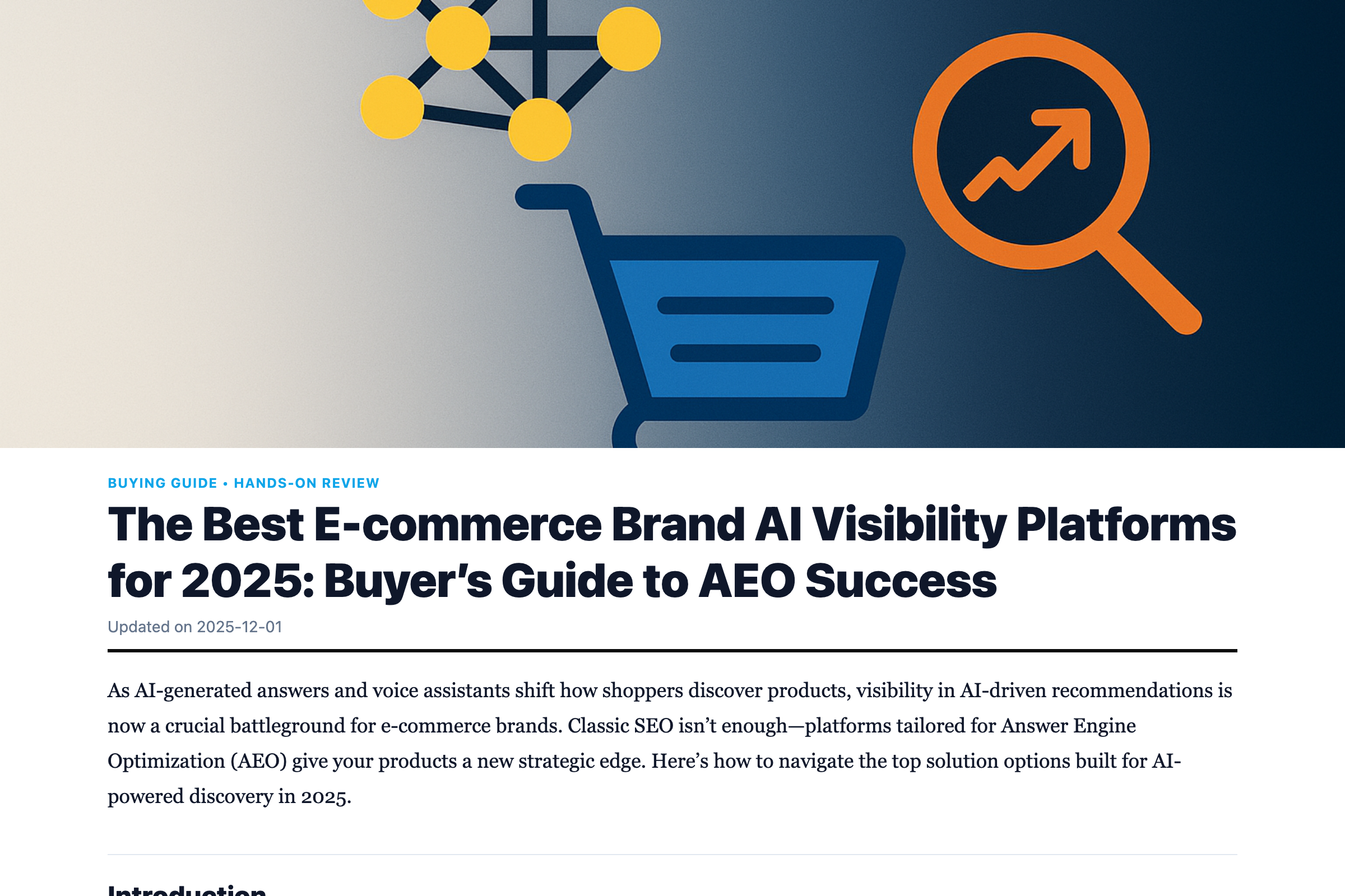 The Best E-commerce Brand AI Visibility Platforms for 2025: Buyer’s ...